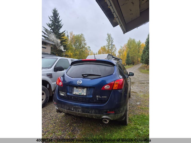 2009 Nissan Murano S/sl/le მანქანა იყიდება აუქციონზე, vin: JN8AZ18W19W100633, აუქციონის ნომერი: 40090715