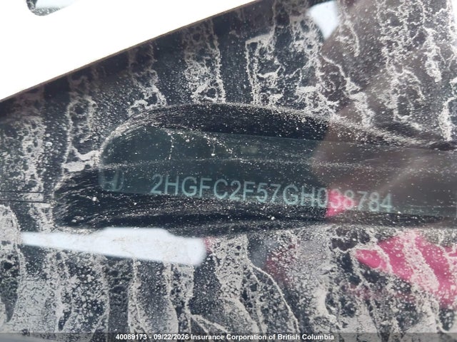 Продажа на аукционе авто 2016 Honda Civic Lx, vin: 2HGFC2F57GH038784, номер лота: 40089173