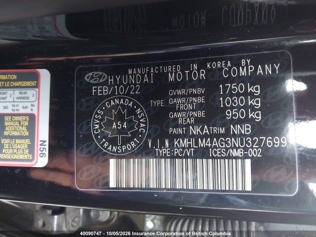 Aukcja sprzedaży 2022 Hyundai Elantra Sel, vin: KMHLM4AG3NU327699, numer aukcji: 40090747