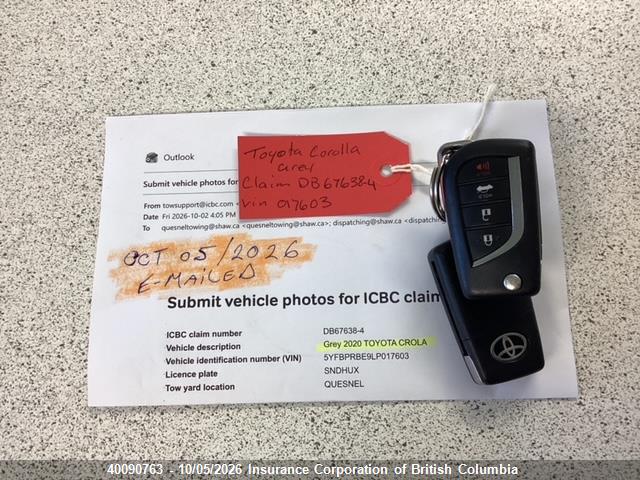 Toyota COROLLA LE 2020 5YFBPRBE9LP017603 Image 12