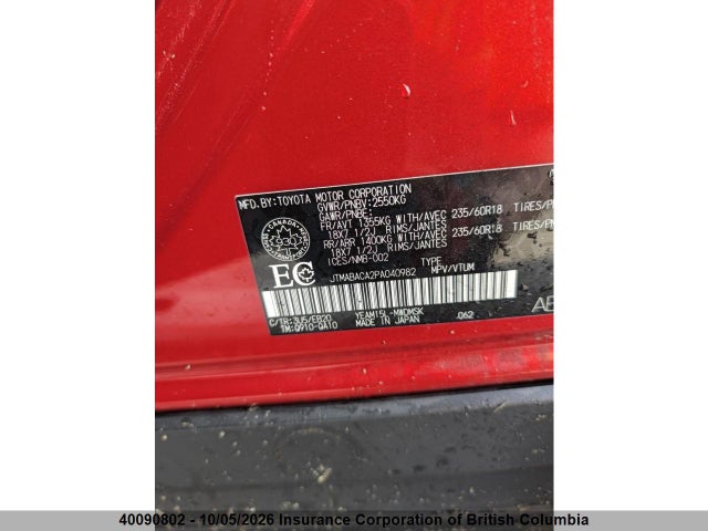 Aukcja sprzedaży 2023 Toyota Bz4x, vin: JTMABACA2PA040982, numer aukcji: 40090802