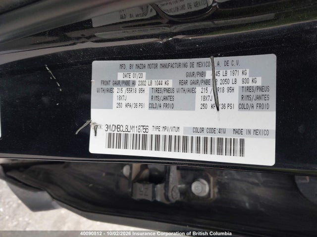 Продаж на аукціоні авто 2020 Mazda Cx-30, vin: 3MVDMBCL8LM118756, номер лоту: 40090812