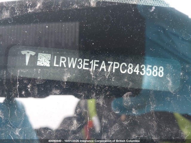 Aukcja sprzedaży 2023 Tesla Model 3, vin: LRW3E1FA7PC843588, numer aukcji: 40090840