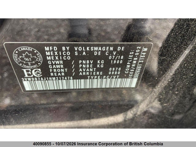 Aukcja sprzedaży 2017 Volkswagen Jetta, vin: 3VWDB7AJ1HM217476, numer aukcji: 40090855