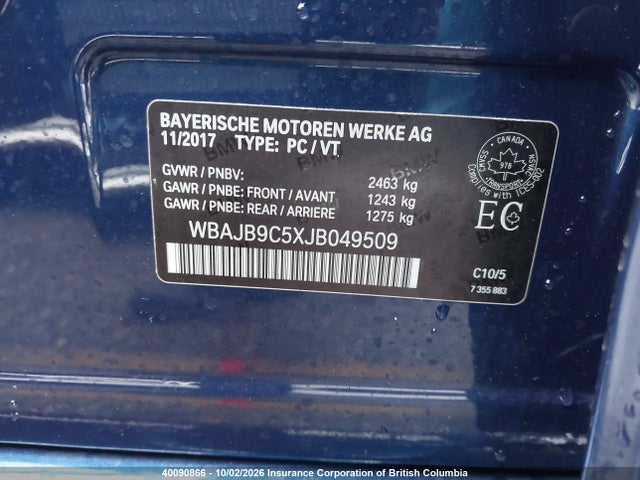 Продаж на аукціоні авто 2018 Bmw M550i Xdrive, vin: WBAJB9C5XJB049509, номер лоту: 40090866