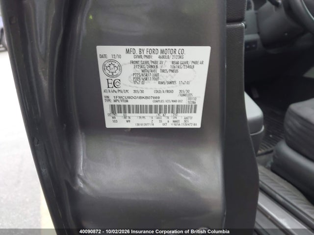 Продажа на аукционе авто 2011 Ford Escape Xlt, vin: 1FMCU9DG1BKB07669, номер лота: 40090872