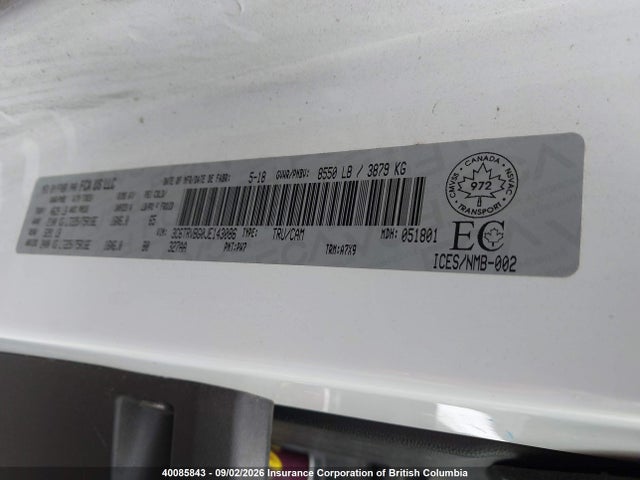 40085843 :رقم المزاد ، 3C6TRVBG0JE143086 vin ، 2018 Ram Promaster 1500 1500 High مزاد بيع