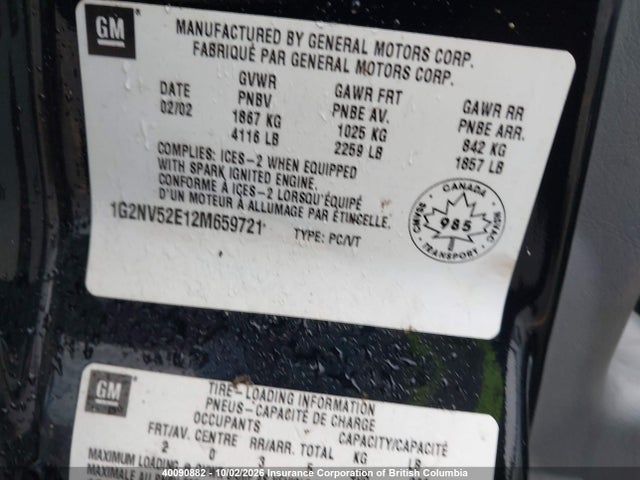 Продажа на аукционе авто 2002 Pontiac Grand Am Gt1, vin: 1G2NV52E12M659721, номер лота: 40090882