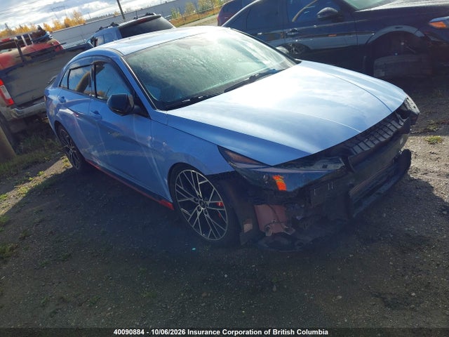 2022 Hyundai Elantra N Manual მანქანა იყიდება აუქციონზე, vin: KMHLW4AK6NU006416, აუქციონის ნომერი: 40090884