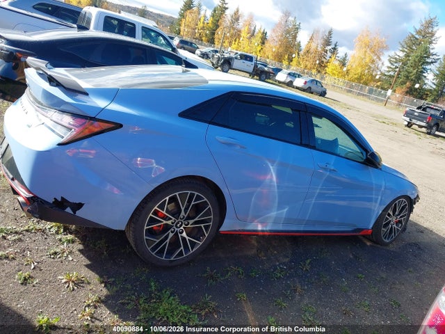 2022 Hyundai Elantra N Manual მანქანა იყიდება აუქციონზე, vin: KMHLW4AK6NU006416, აუქციონის ნომერი: 40090884