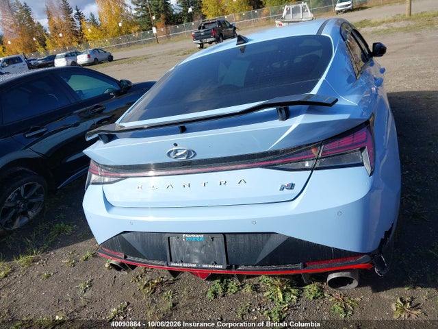 2022 Hyundai Elantra N Manual მანქანა იყიდება აუქციონზე, vin: KMHLW4AK6NU006416, აუქციონის ნომერი: 40090884