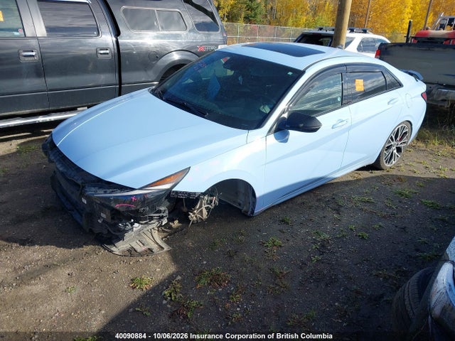 2022 Hyundai Elantra N Manual მანქანა იყიდება აუქციონზე, vin: KMHLW4AK6NU006416, აუქციონის ნომერი: 40090884