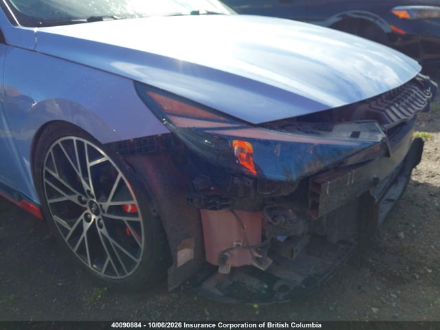 2022 Hyundai Elantra N Manual მანქანა იყიდება აუქციონზე, vin: KMHLW4AK6NU006416, აუქციონის ნომერი: 40090884