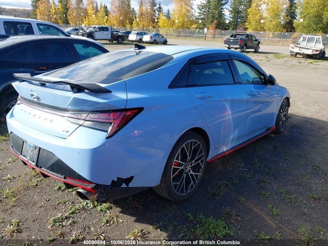 2022 Hyundai Elantra N Manual მანქანა იყიდება აუქციონზე, vin: KMHLW4AK6NU006416, აუქციონის ნომერი: 40090884