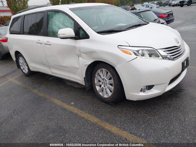 2015 Toyota Sienna Xle/limited მანქანა იყიდება აუქციონზე, vin: 5TDDK3DC1FS105363, აუქციონის ნომერი: 40090926