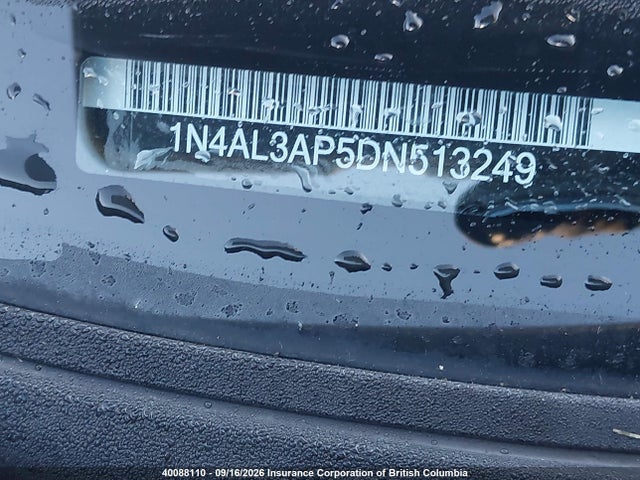 2013 Nissan Altima 2.5/s/sv/sl მანქანა იყიდება აუქციონზე, vin: 1N4AL3AP5DN513249, აუქციონის ნომერი: 40088110