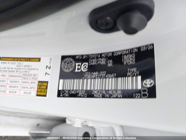 Продажа на аукционе авто 2026 Toyota Corolla Le/se/xle, vin: JTDBCMFE2T3143657, номер лота: 40090003