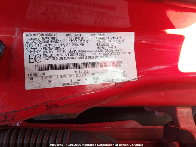 1FADP3K2XEL331676 Ford Focus