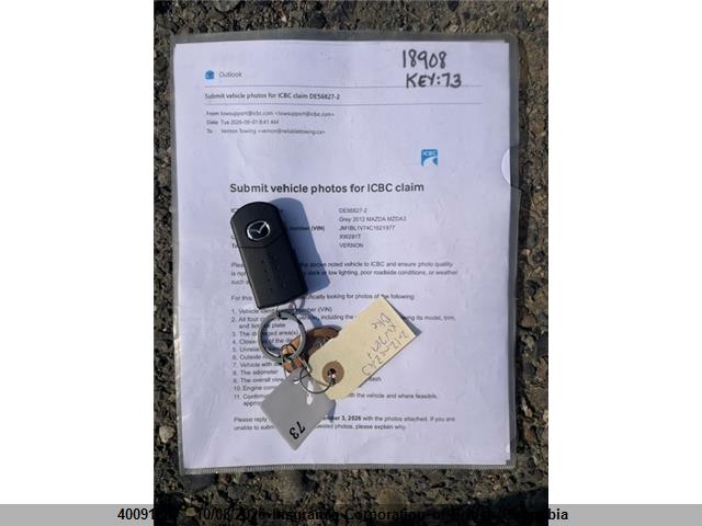 Продаж на аукціоні авто 2012 Mazda 3 I, vin: JM1BL1V74C1621977, номер лоту: 40091087