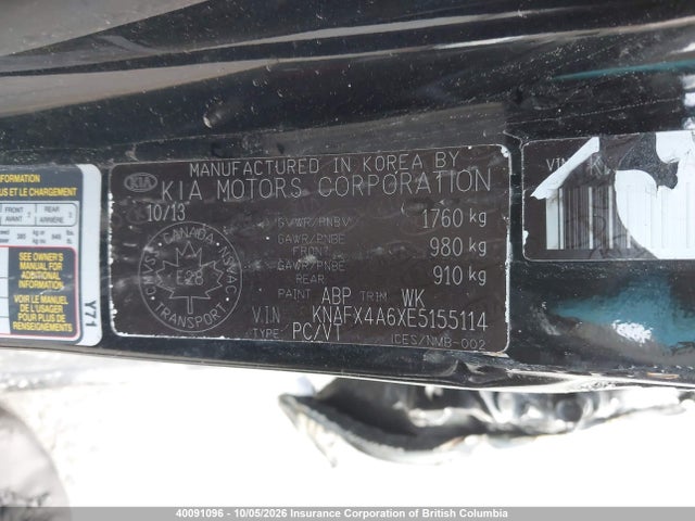KIA Forte 2014 KNAFX4A6XE5155114 Image 9