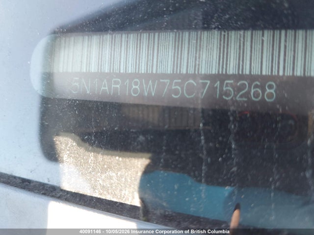2005 Nissan Pathfinder Le/se/xe მანქანა იყიდება აუქციონზე, vin: 5N1AR18W75C715268, აუქციონის ნომერი: 40091146
