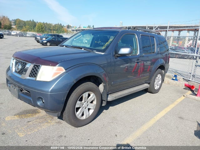 2005 Nissan Pathfinder Le/se/xe მანქანა იყიდება აუქციონზე, vin: 5N1AR18W75C715268, აუქციონის ნომერი: 40091146