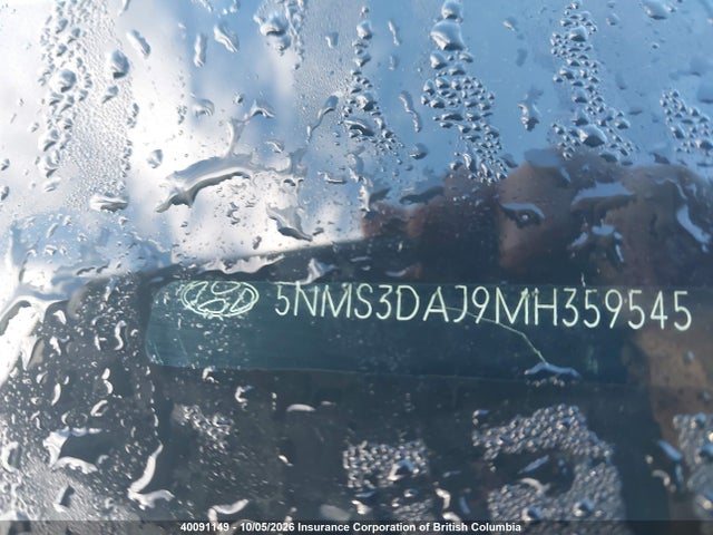 2021 Hyundai Santa Fe Sel მანქანა იყიდება აუქციონზე, vin: 5NMS3DAJ9MH359545, აუქციონის ნომერი: 40091149