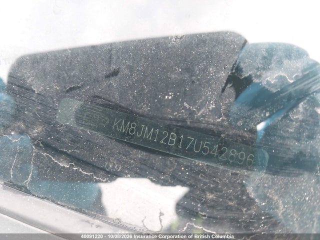 40091220 :رقم المزاد ، KM8JM12B17U542896 vin ، 2007 Hyundai Tucson Gls مزاد بيع