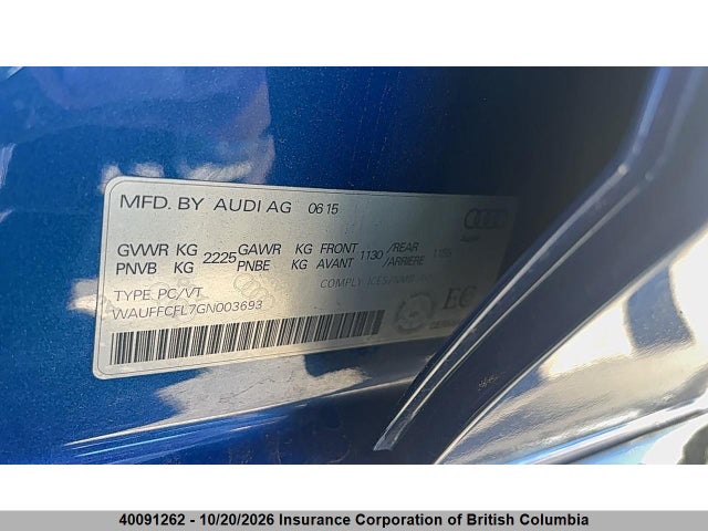 Aukcja sprzedaży 2016 Audi A4, vin: WAUFFCFL7GN003693, numer aukcji: 40091262