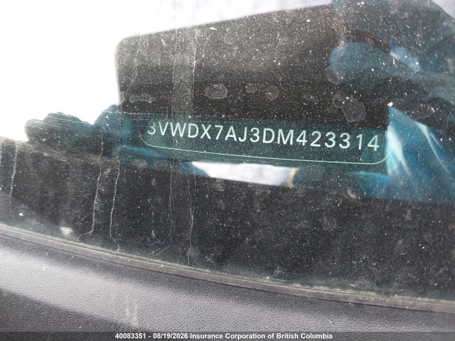 Продажа на аукционе авто 2013 Volkswagen Jetta Se, vin: 3VWDX7AJ3DM423314, номер лота: 40083351