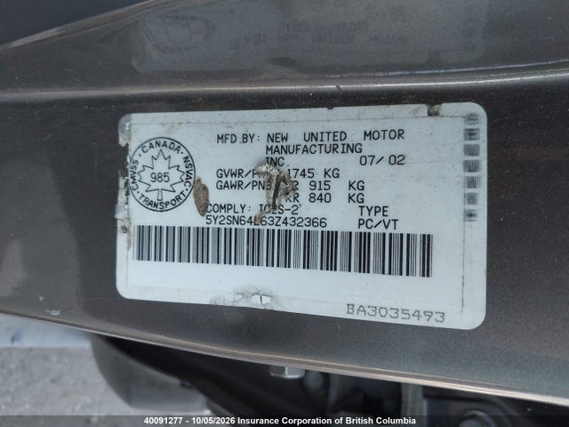 Продажа на аукционе авто 2003 Pontiac Vibe, vin: 5Y2SN64L63Z432366, номер лота: 40091277
