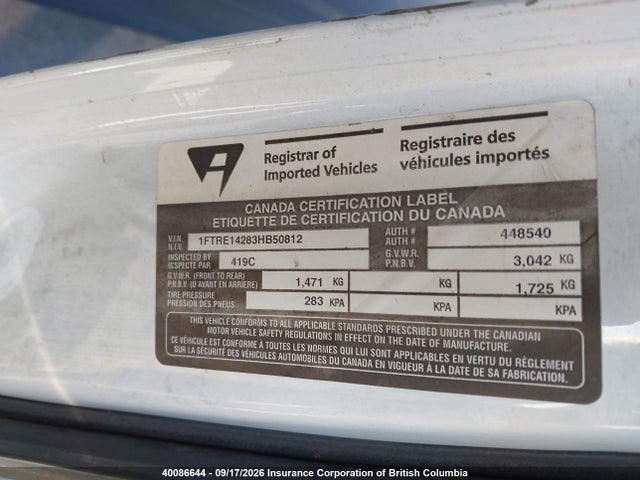Продаж на аукціоні авто 2003 Ford Econoline E150 Van, vin: 1FTRE14283HB50812, номер лоту: 40086644