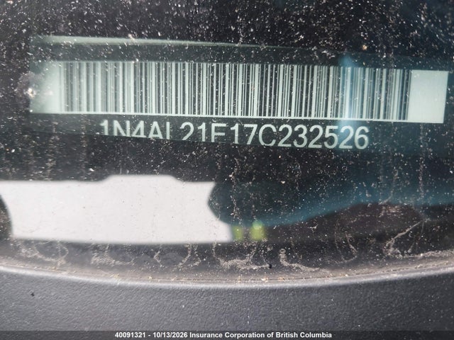 Продаж на аукціоні авто 2007 Nissan Altima 2.5 S, vin: 1N4AL21E17C232526, номер лоту: 40091321