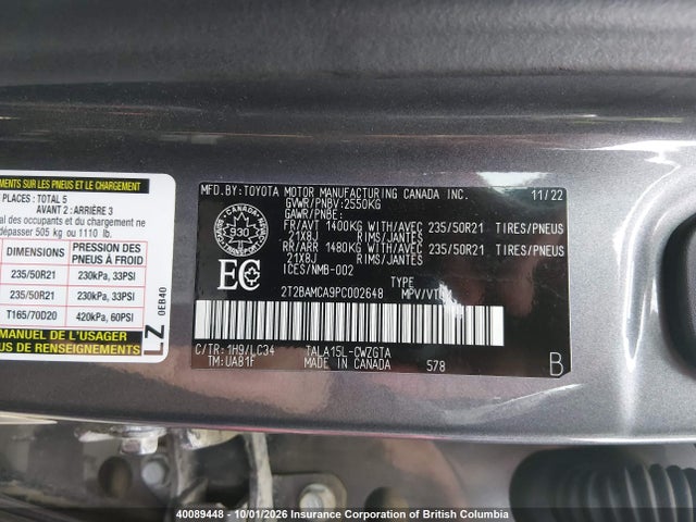 Aukcja sprzedaży 2023 Lexus Rx 350 Base/350 Premium/350 Premium Plus/350 Luxury/350 F Sport, vin: 2T2BAMCA9PC002648, numer aukcji: 40089448