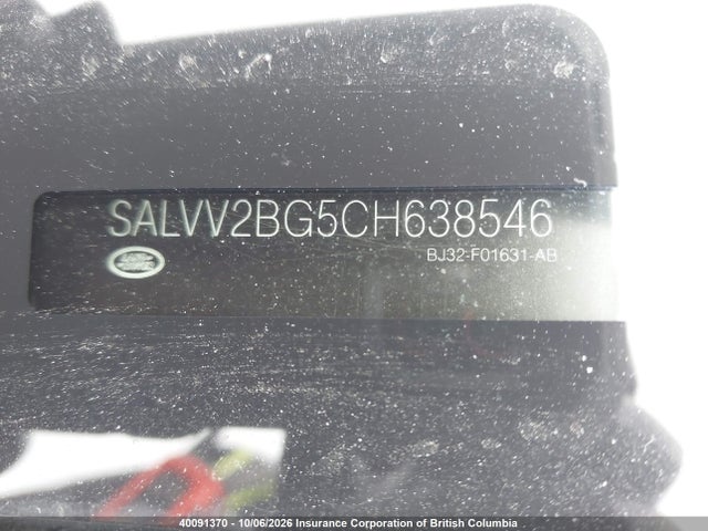 Aukcja sprzedaży 2012 Land Rover Range Rover Evoque Prestige Premium, vin: SALVV2BG5CH638546, numer aukcji: 40091370