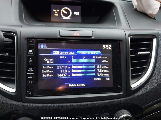 40089388 :رقم المزاد ، 2HKRM4H71GH102019 vin ، 2016 Honda Cr-v Exl مزاد بيع