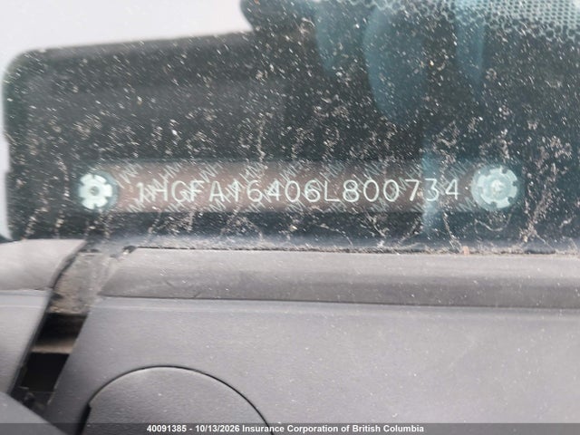 Продажа на аукционе авто 2006 Honda Civic, vin: 1HGFA16406L800734, номер лота: 40091385