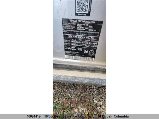 Aukcja sprzedaży 2006 Mercedes-benz Ml 350, vin: 4JGBB86E46A033747, numer aukcji: 40091419