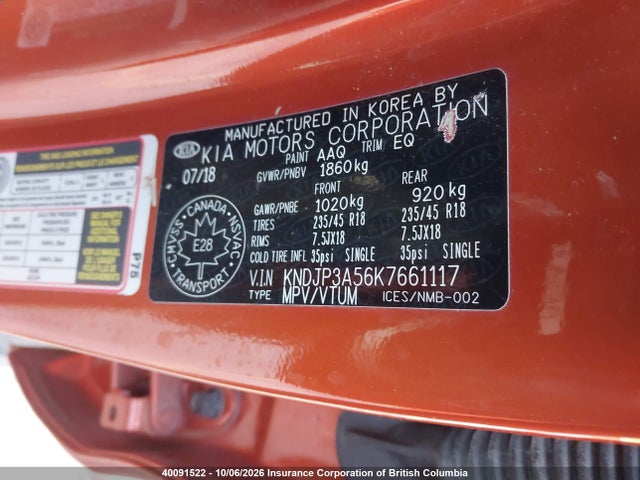 Aukcja sprzedaży 2019 Kia Soul, vin: KNDJP3A56K7661117, numer aukcji: 40091522