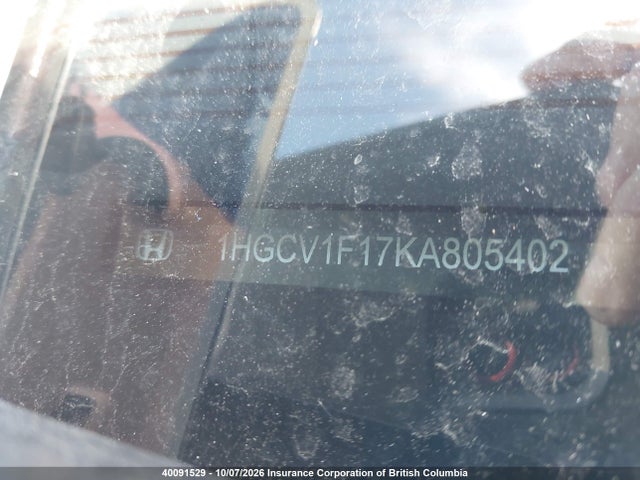 Продаж на аукціоні авто 2019 Honda Accord Lx, vin: 1HGCV1F17KA805402, номер лоту: 40091529