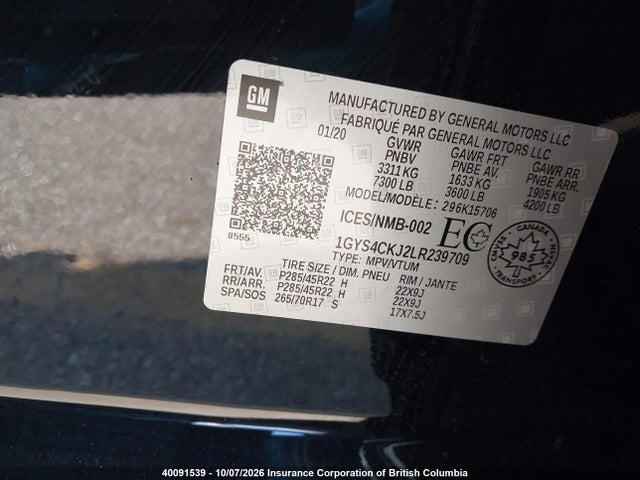 Cadillac Escalade Premium Luxury 2020 1GYS4CKJ2LR239709 Image 9