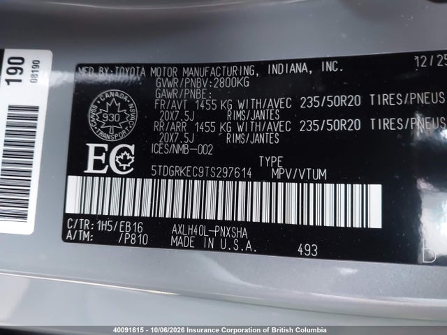 Продаж на аукціоні авто 2026 Toyota Sienna Xse Fwd 7-pass, vin: 5TDGRKEC9TS297614, номер лоту: 40091615