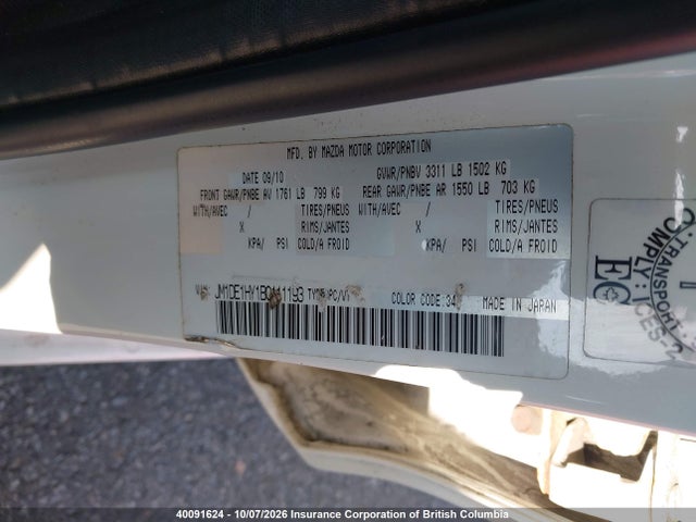 Продаж на аукціоні авто 2011 Mazda Mazda2 Gs/gx, vin: JM1DE1HY1B0111193, номер лоту: 40091624
