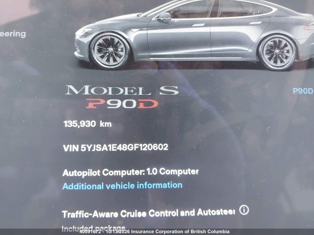 Tesla MODEL S 2016 5YJSA1E48GF120602 Image 16