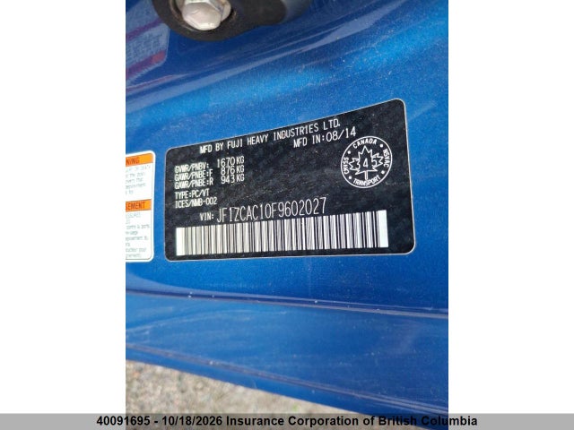 Subaru BRZ 2015 JF1ZCAC10F9602027 Image 5
