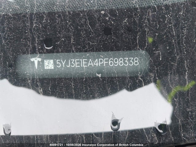 2023 Tesla Model 3 მანქანა იყიდება აუქციონზე, vin: 5YJ3E1EA4PF698338, აუქციონის ნომერი: 40091721