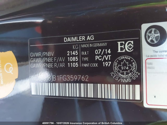 Продаж на аукціоні авто 2015 Mercedes-benz C 350 4matic, vin: WDDGJ8JB1FG359762, номер лоту: 40091756