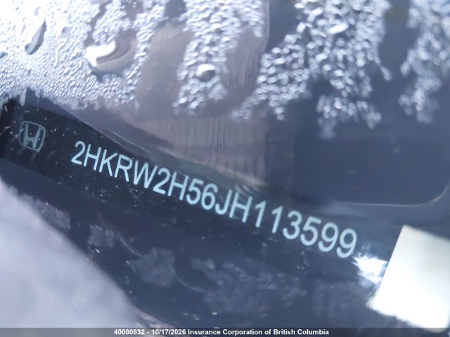 2HKRW2H56JH113599 Honda CR-V EX