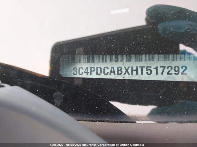40080920 :رقم المزاد ، 3C4PDCABXHT517292 vin ، 2017 Dodge Journey Se مزاد بيع