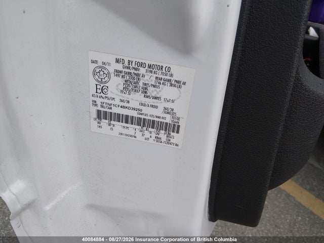 Продажа на аукционе авто 2011 Ford F150, vin: 1FTNF1CF4BKD39250, номер лота: 40084884